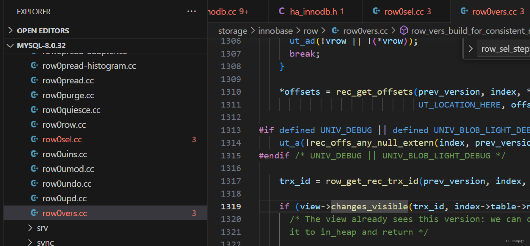 MySQL READ VIEW 源码