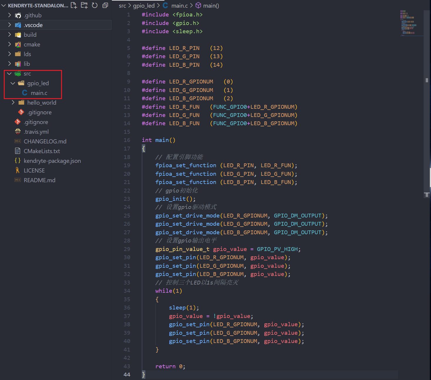 K210应用2使用GPIO控制LED状态_gpio控制led实验原理CSDN博客