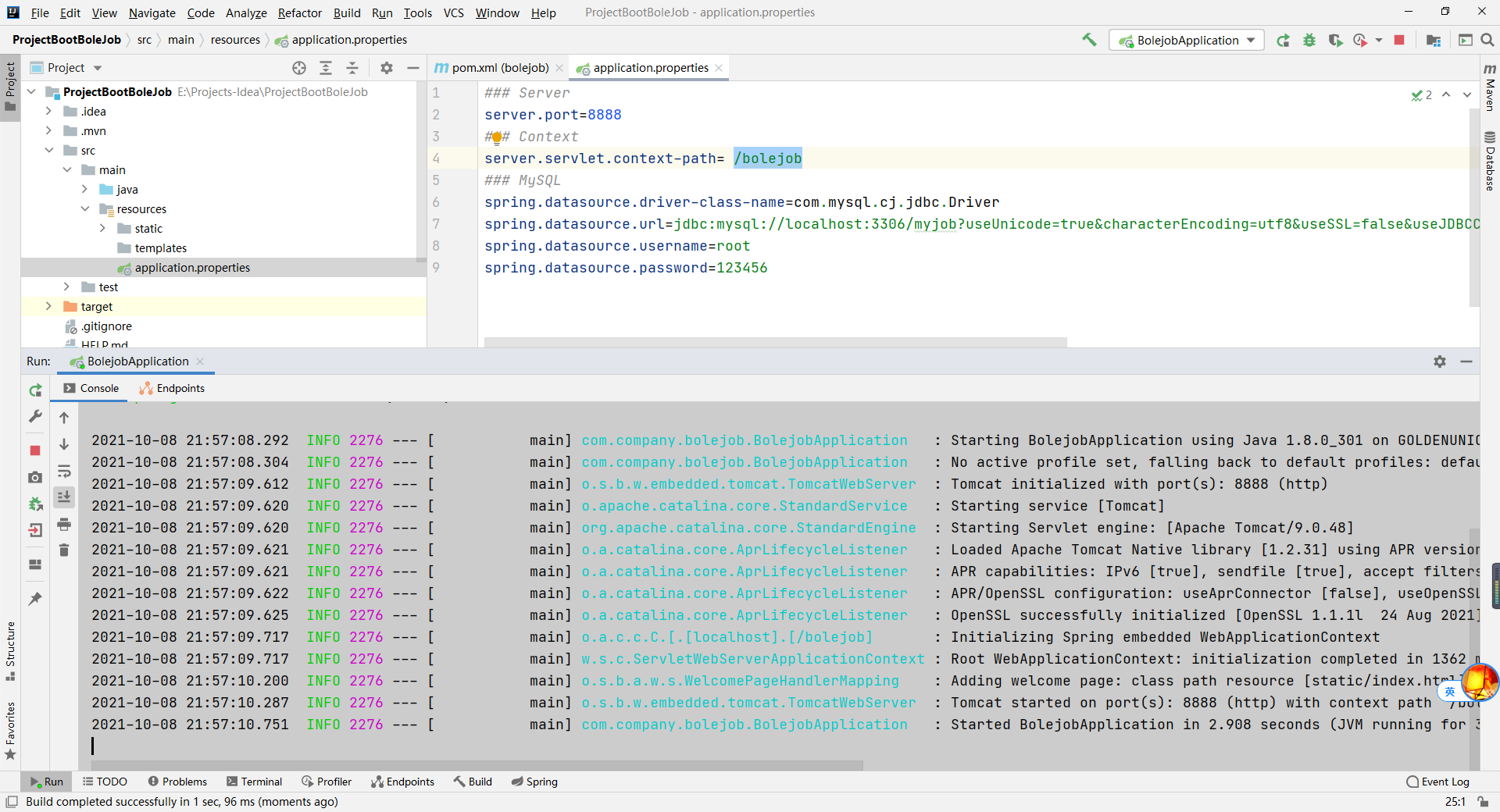 Exception异常：ContextPath must start with / and not end with /_caused by