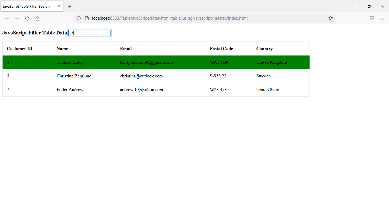 如何使用 JavaScript 过滤 HTML 表格(在 HTML 表格上搜索)_html table filter-CSDN博客