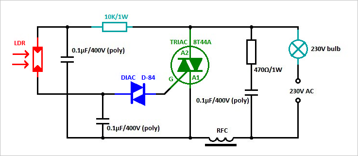 ▲ 图3 利用双向晶闸管的电路