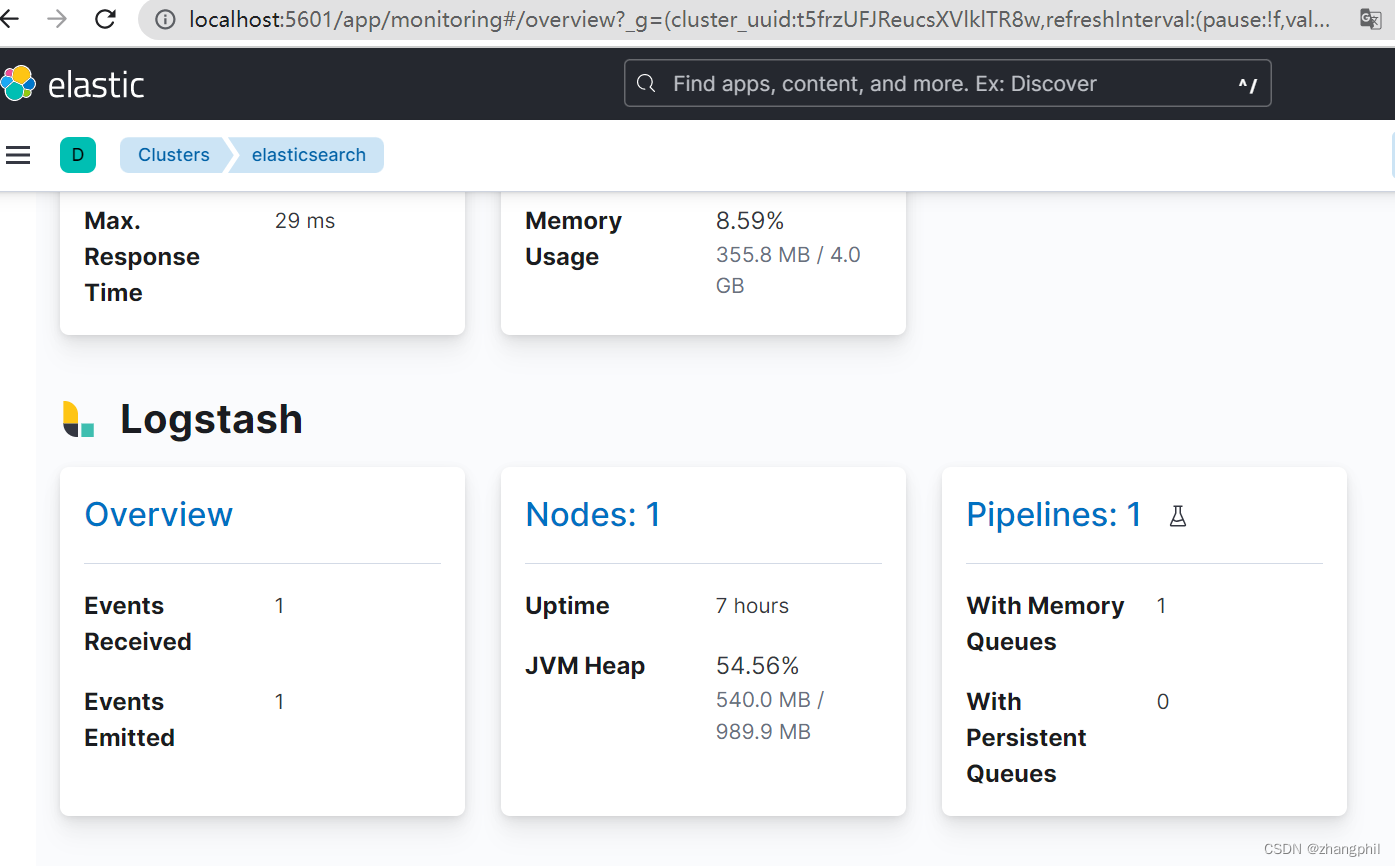 metricbeat监控logstash运行状态上报Elasticsearch后Kibana可视化查看_elastic stack
