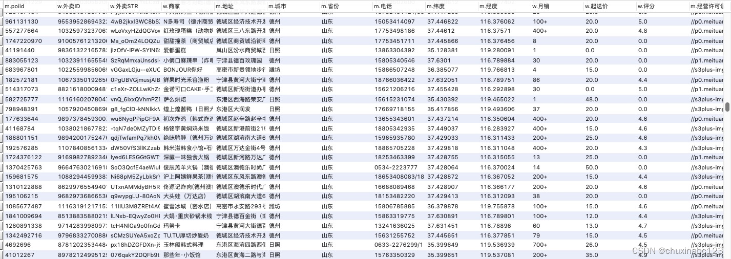 2023年美团外卖商家数据（含销量）