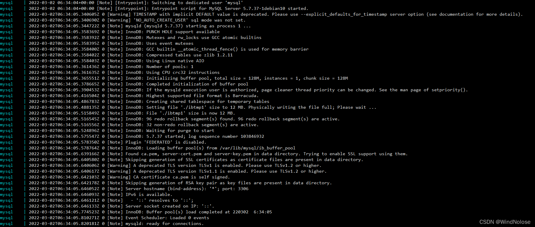 Docker Docker Compose MySQL 5 7 My Cnf Docker Compse