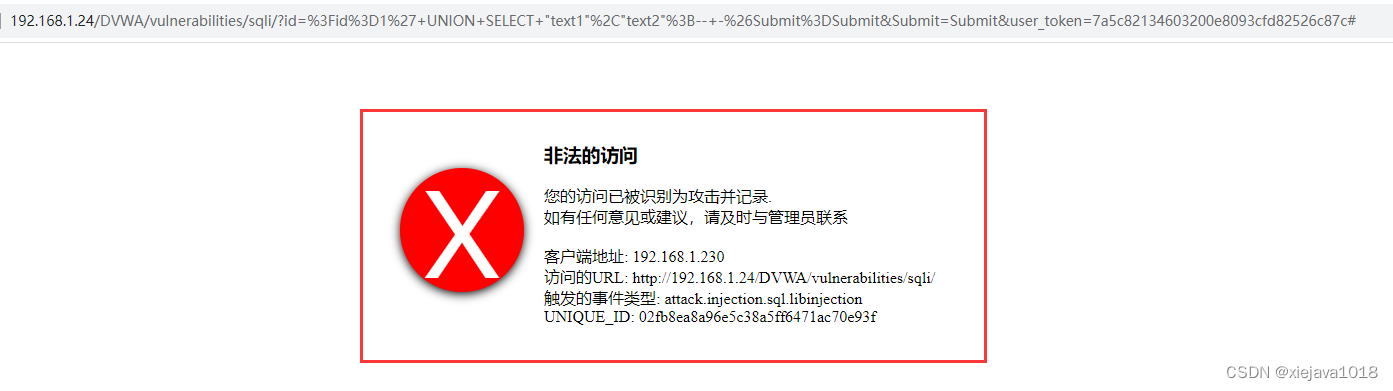 SQL注入防护效果