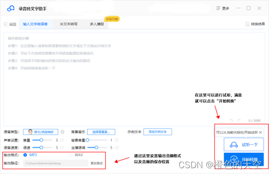 如何才能实现文字转语音播放？只要这三个步骤就能快速搞定！