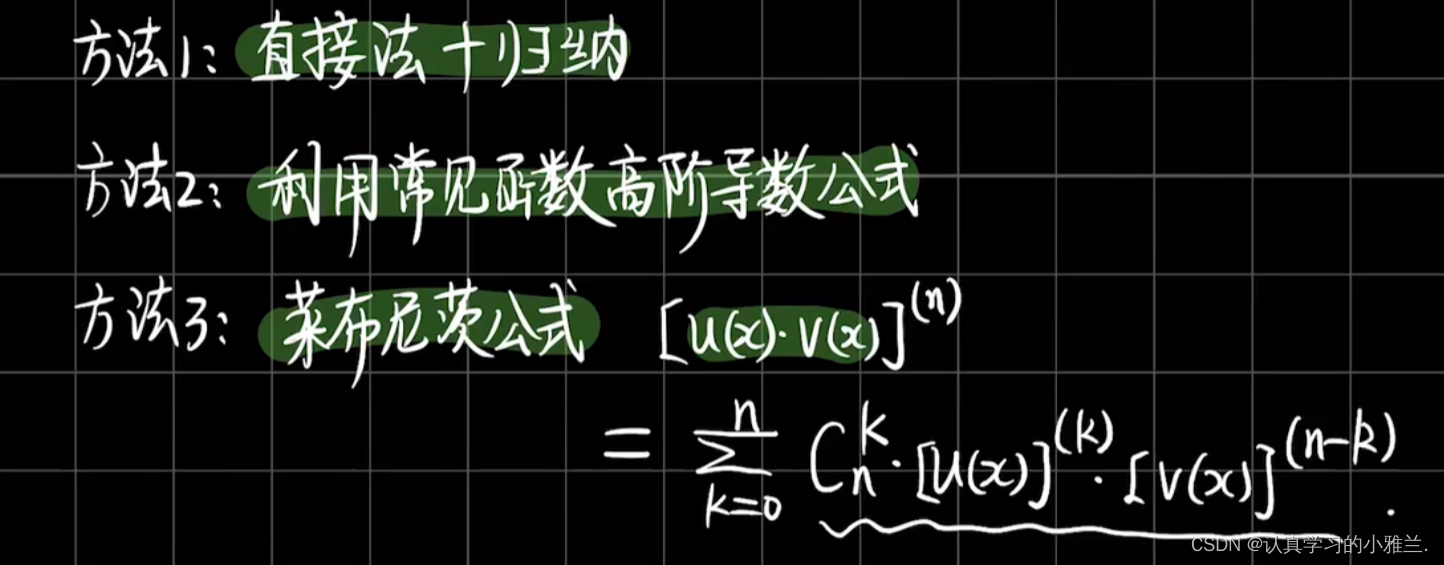 导数与微分总复习——“高等数学”