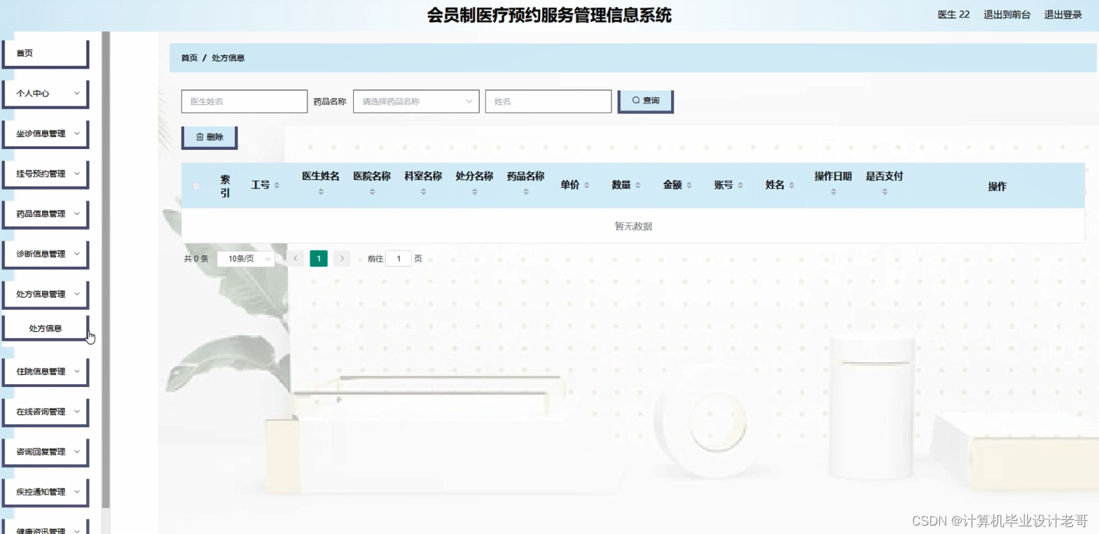 处方信息管理