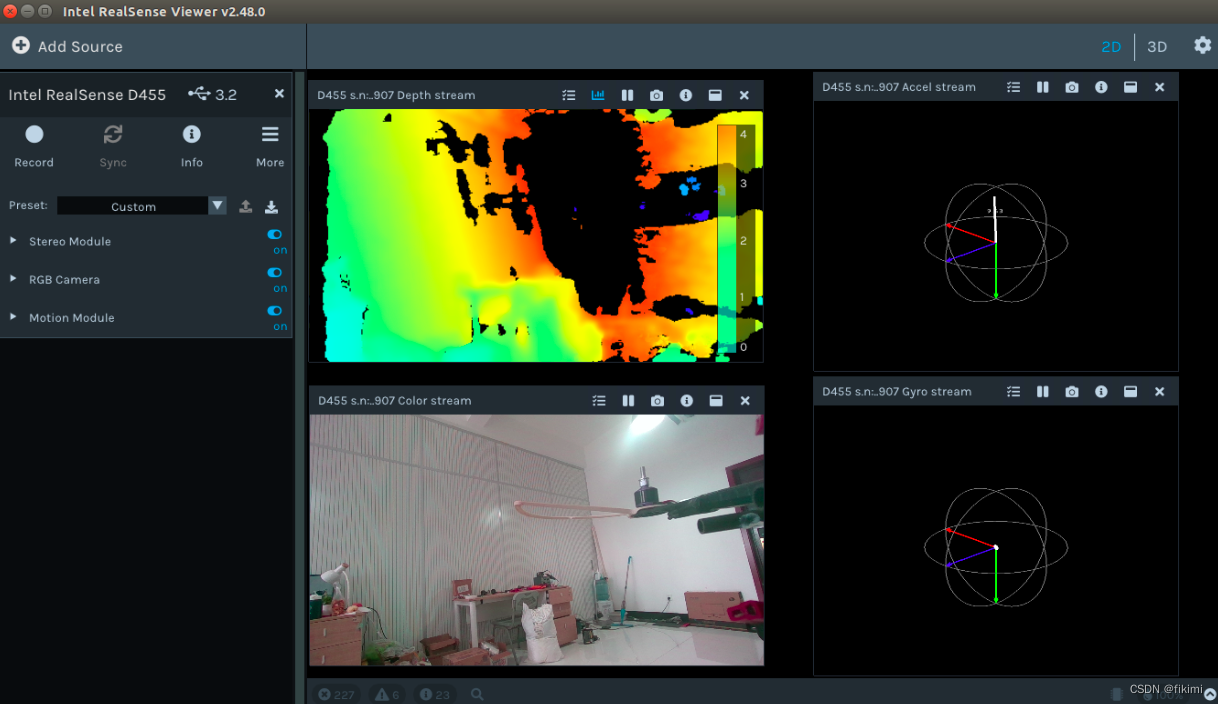 [解决方法]realsence D455 在jetson nano 无法正常读取imu数据（/camera/imu、/camera/accel/sample）