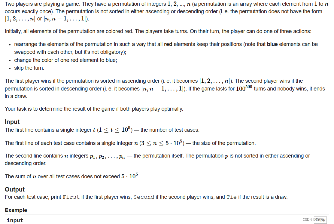 E. Permutation Game(game)