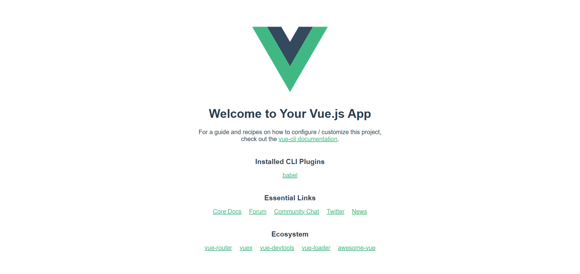 Vue CLI 创建的默认项目