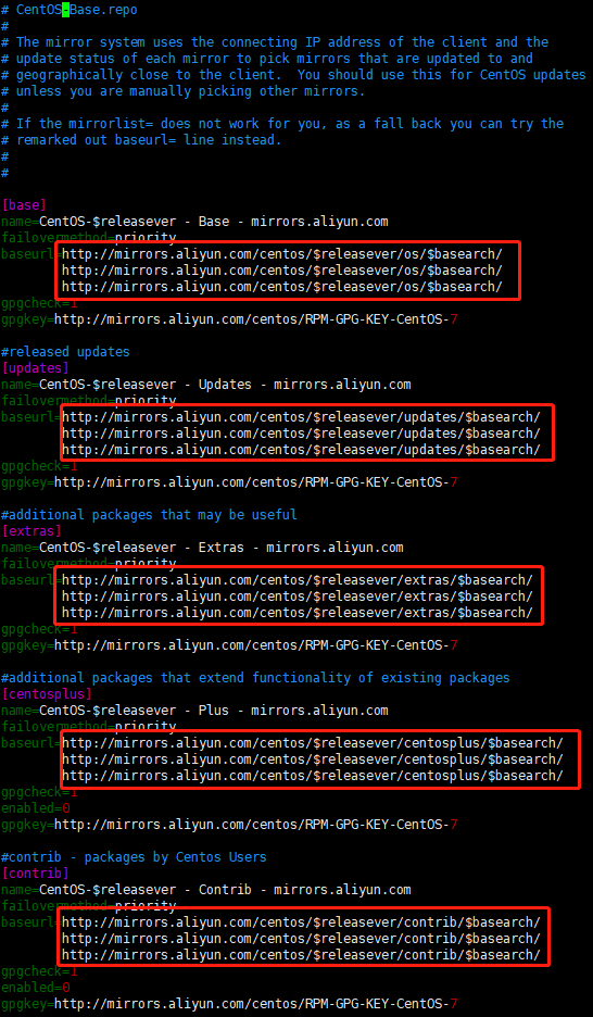 centos7阿里yum源报问题