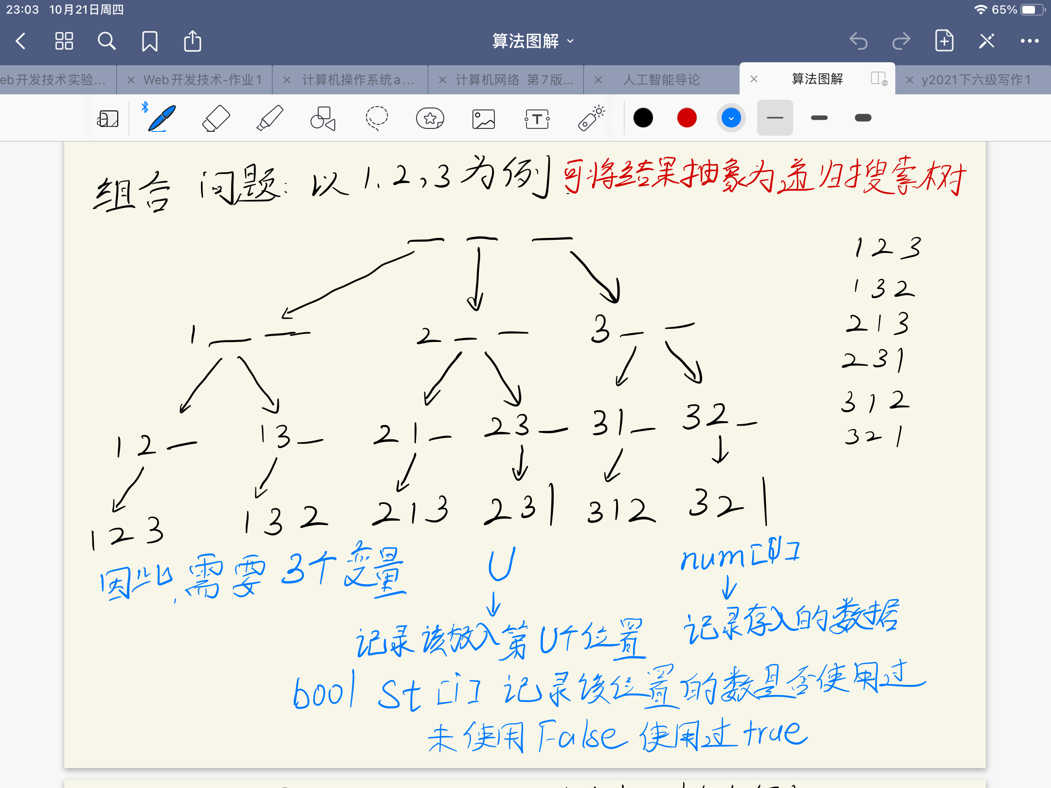 C/C++ 排列 图解递归过程【简单易懂，代码可以直接运行】_c语言递归图解-CSDN博客