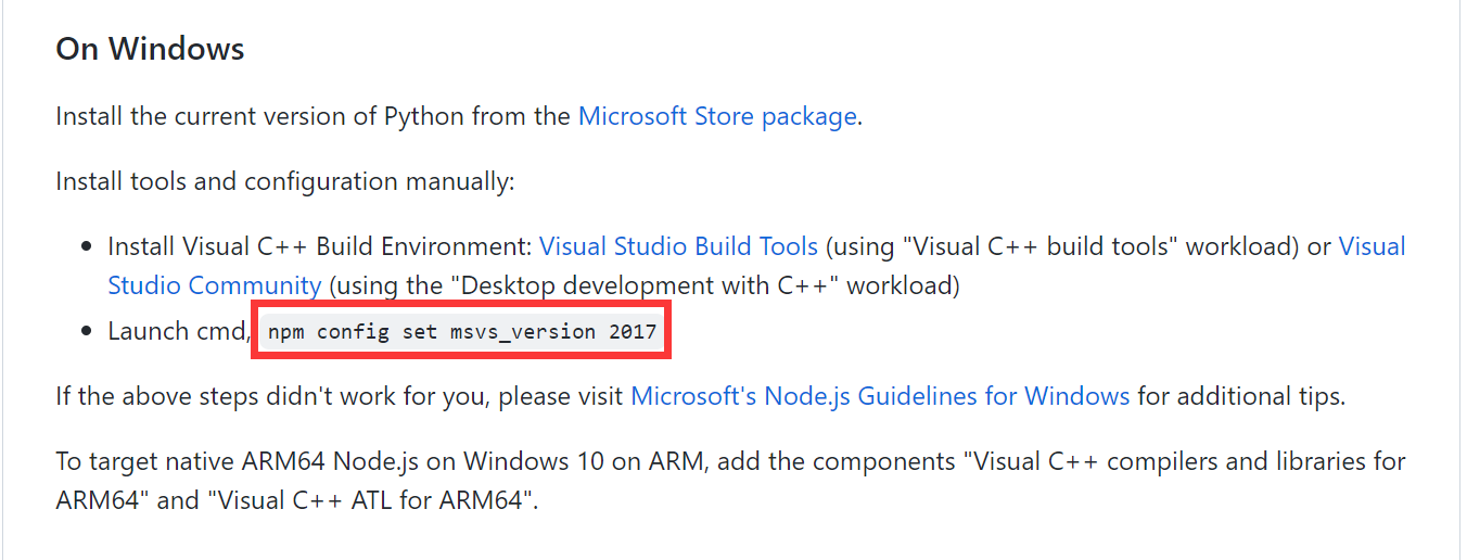 解决在部署前端Vue框架项目时，使用npm install和yarn install安装插件报错_stack error could not find any visual studio