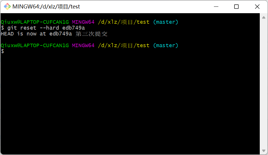 Git refund the designated version and delete historical submission ...