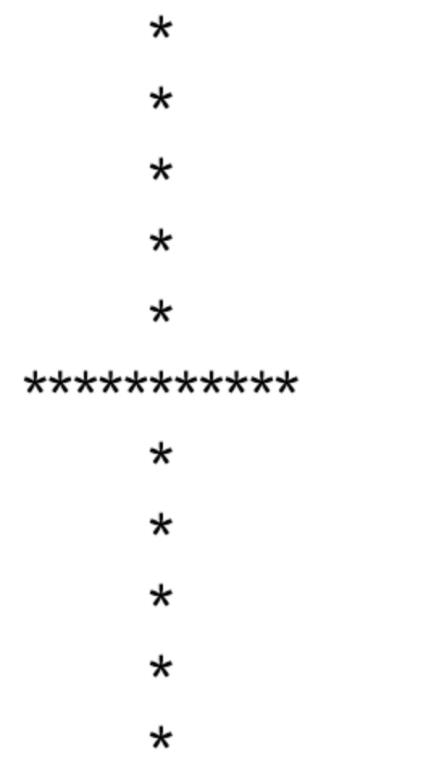 Java 写一个简单的＂十字＂