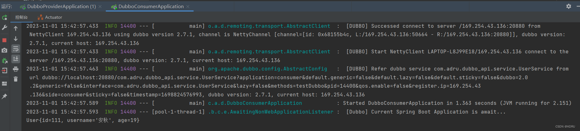 SpringBoot+dubbo调用的直连方式（含代码样例）