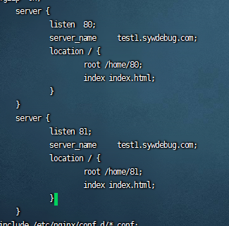 配置nginx示例