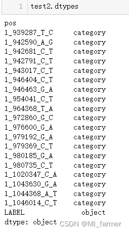 利用Python将dataframe格式的所有列的数据类型转换为分类数据类型