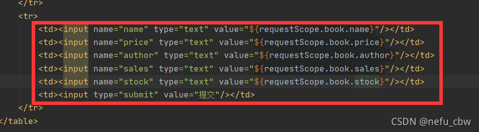 显示修改的数据