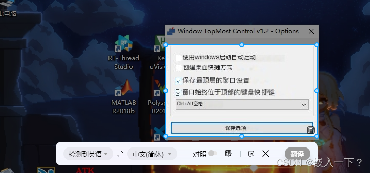 插件 实用的窗口置顶小工具 TopMost