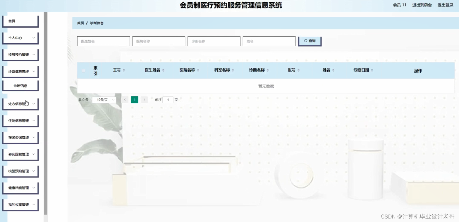 诊断信息管理