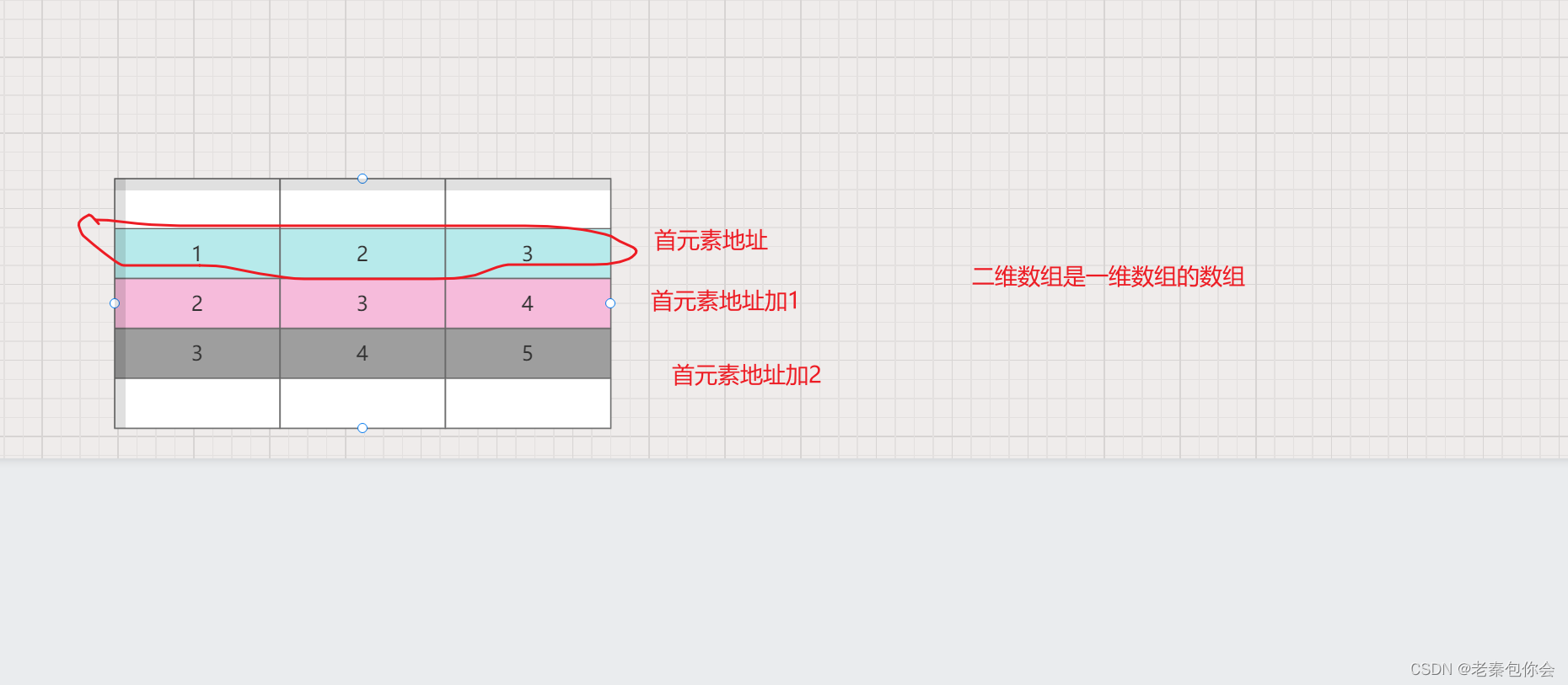 二维数组的分布