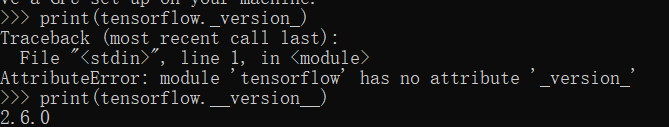查看tensorflow版本