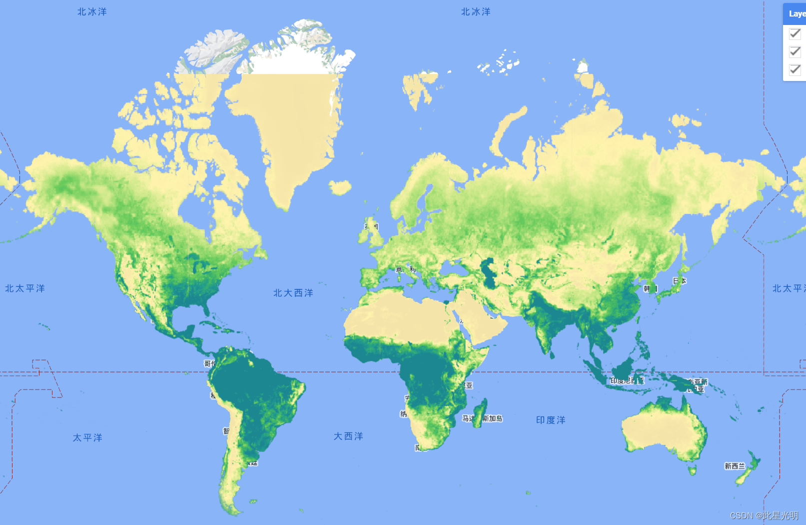 USGS MODIS 蒸散量数据集