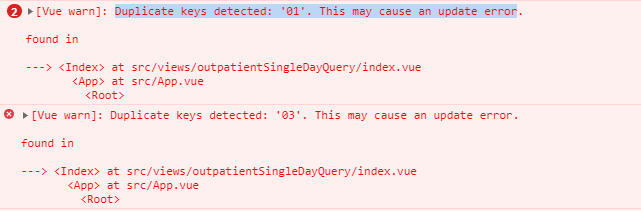 vue warn