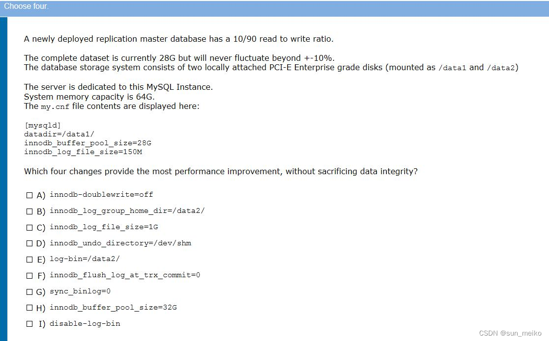 MySQL8.0 OCP最新版1Z0-908认证考试题库整理-005