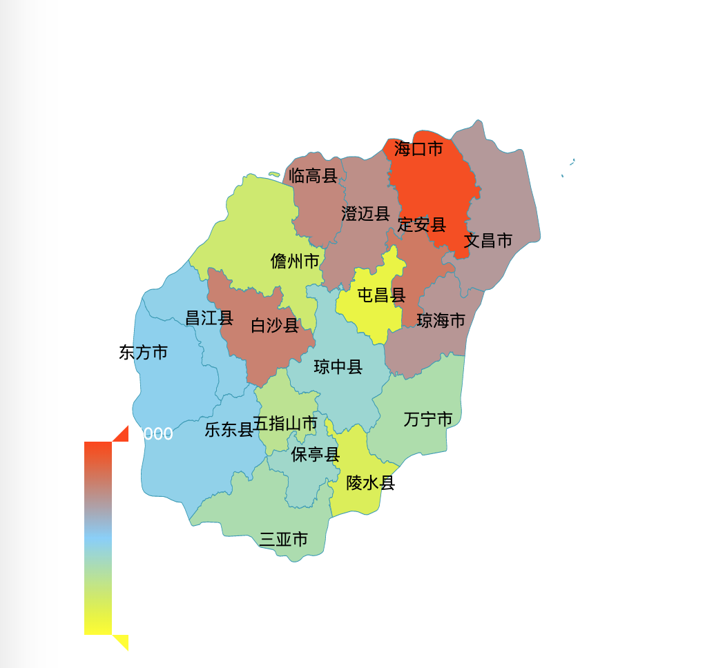 Exports注入Js地图 海南省Js地图