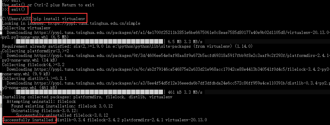 Python installation and configuration of the virtual environment ...