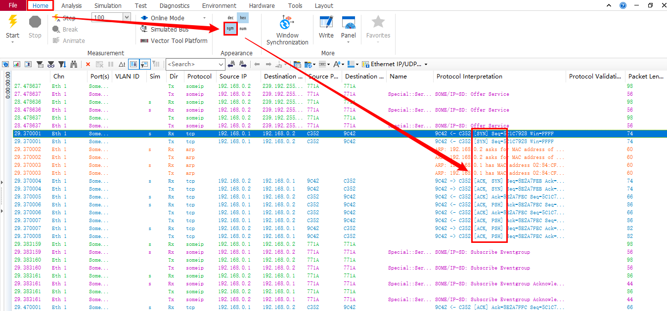CANoe-如何在Trace窗口显示SYN和FIN报文、同一条以太网报文在Trace窗口中的多条显示