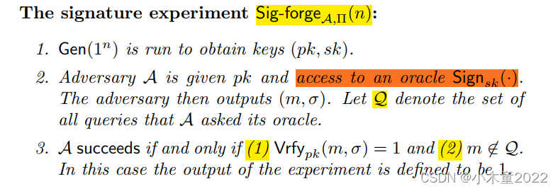 The signature experiment