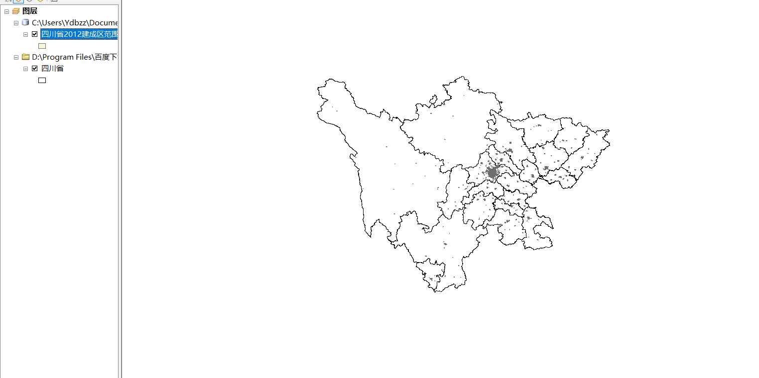 二十三、城市建成区提取结果制图——建成区结果展示