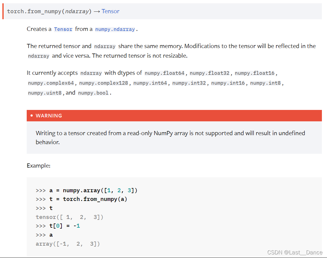 torch.from_numpy(ndarray)