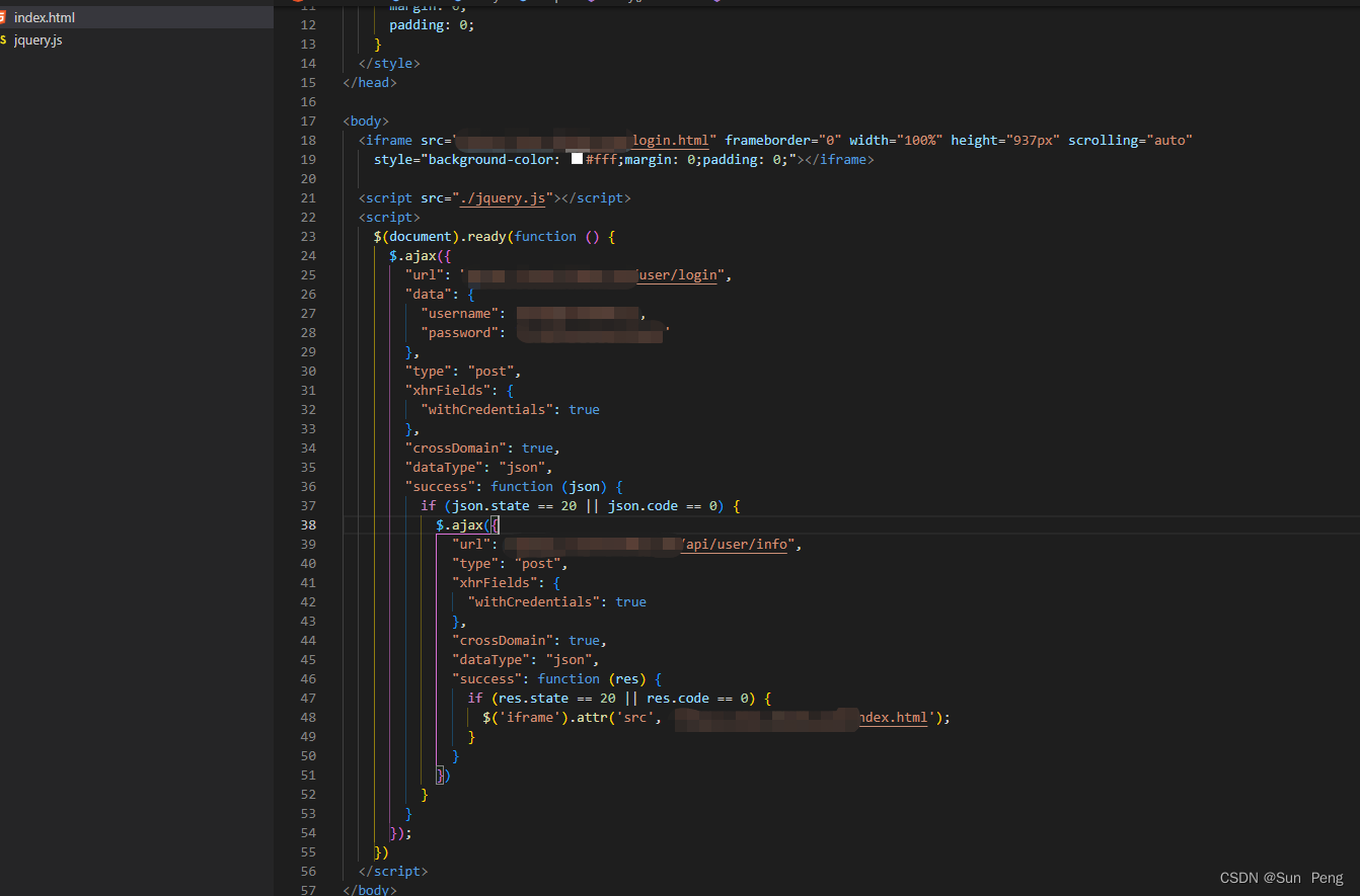 【Jquery】Jquery实现页面嵌套到客户项目框架里面，不需要登录，获取cookie并直接展示首页：