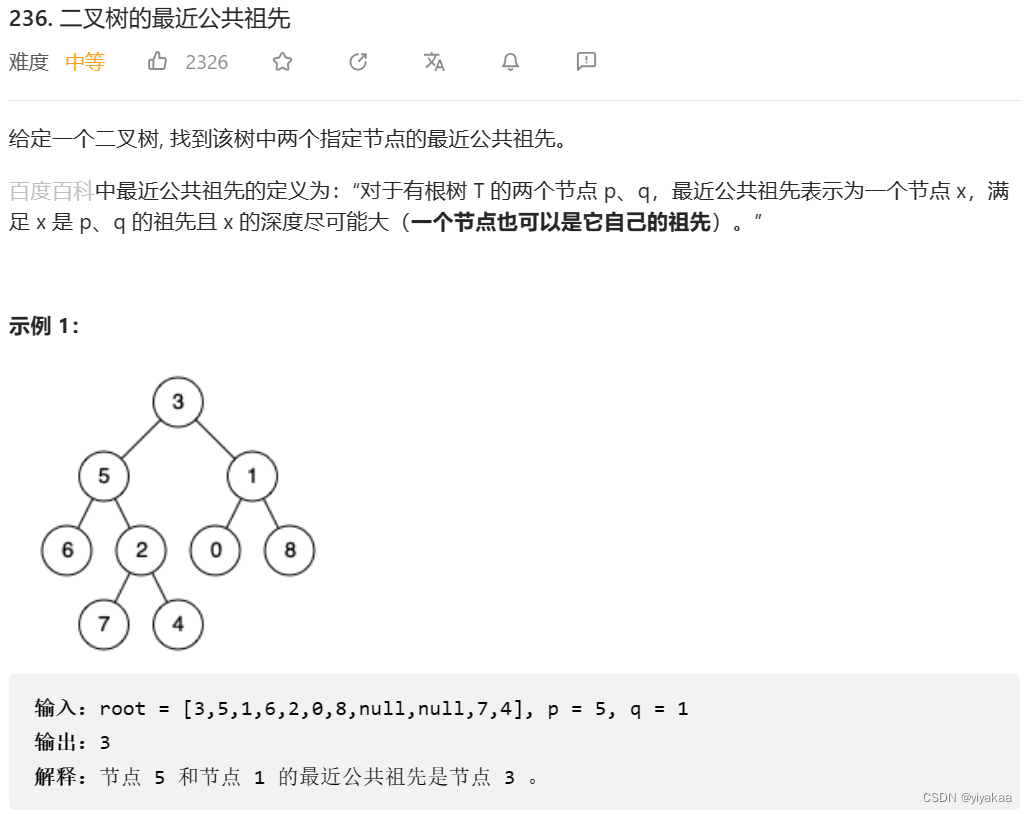 236. 二叉树的最近公共祖先-CSDN博客