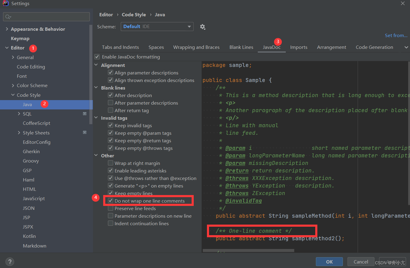 IDEA注释保持单行显示