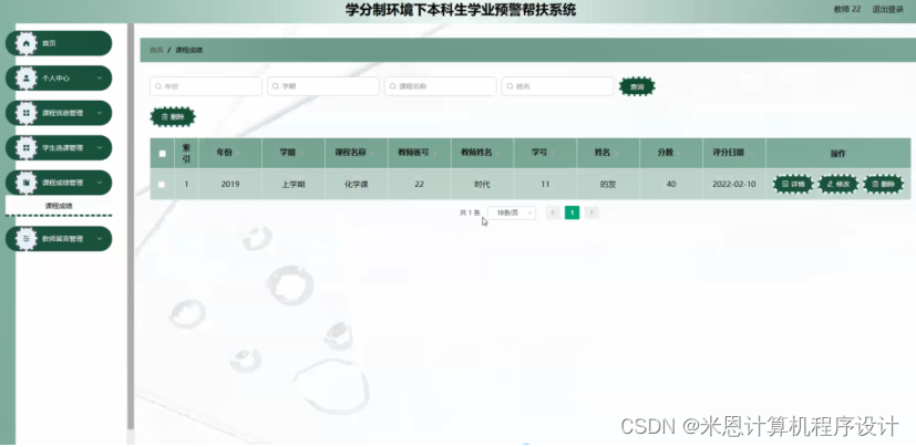 [附源码]计算机毕业设计springboot学分制环境下本科生学业预警帮扶系统