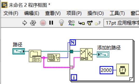 图5 读取子文件夹程序框图