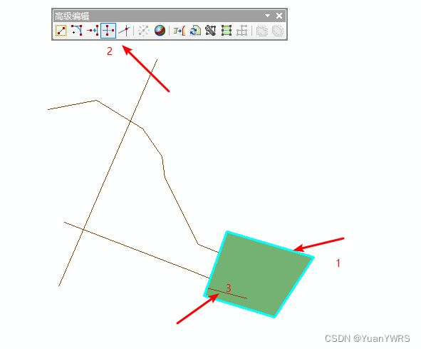 ArcGIS基础：线段的延申和修剪操作处理