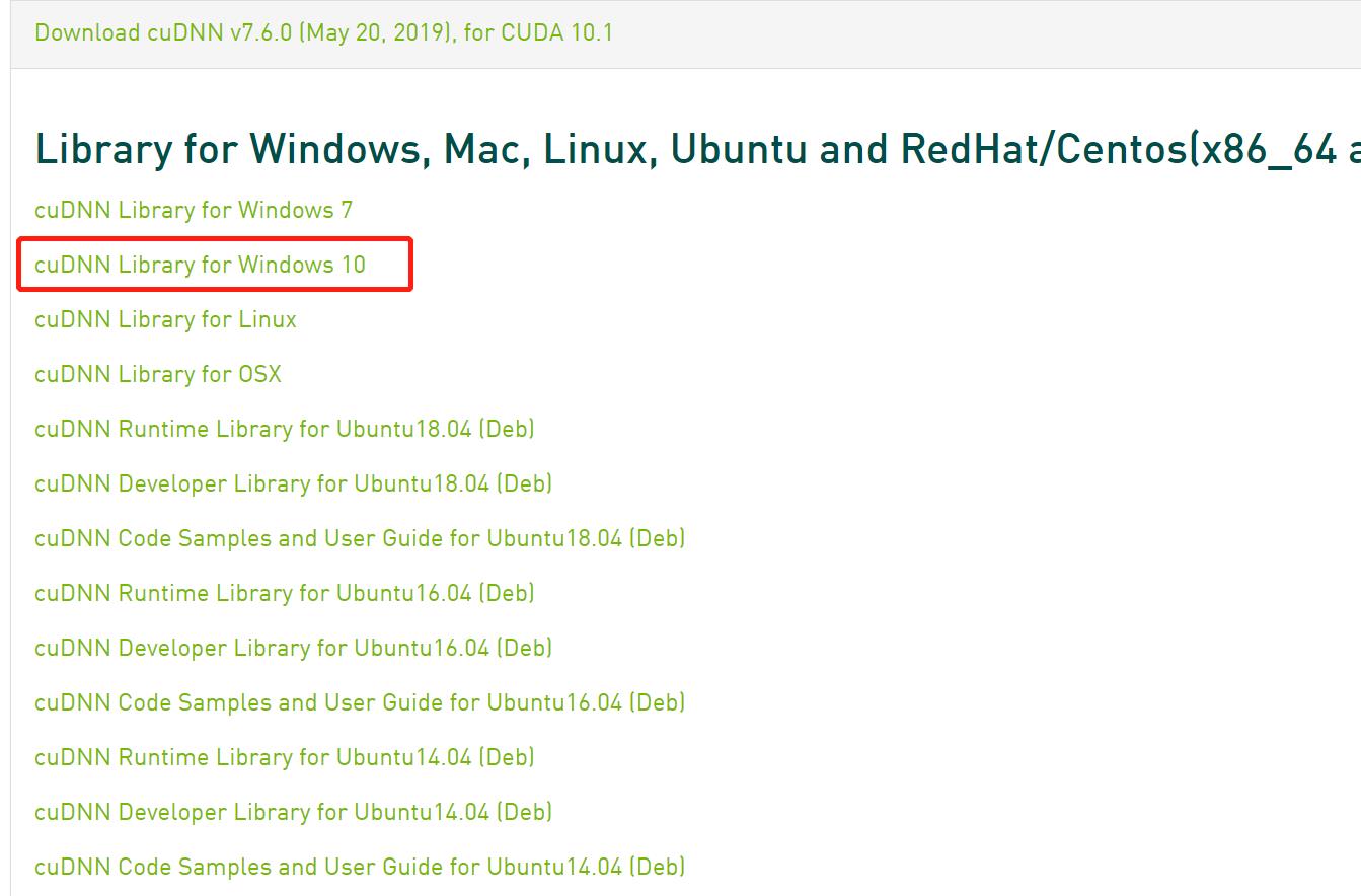 cuda10.1 cudnn7.6.0 pytorch1.4 tensorflow2.2.0