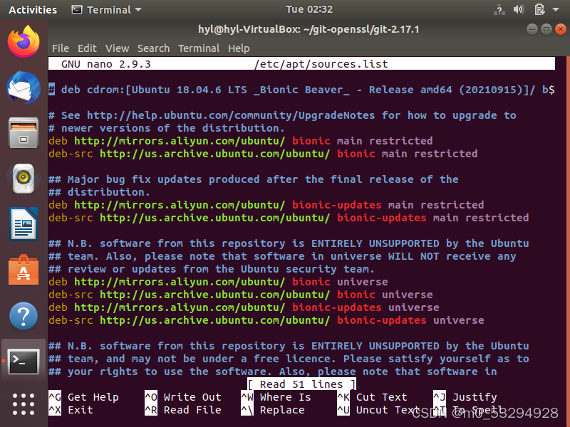 将deb-src前的#删除