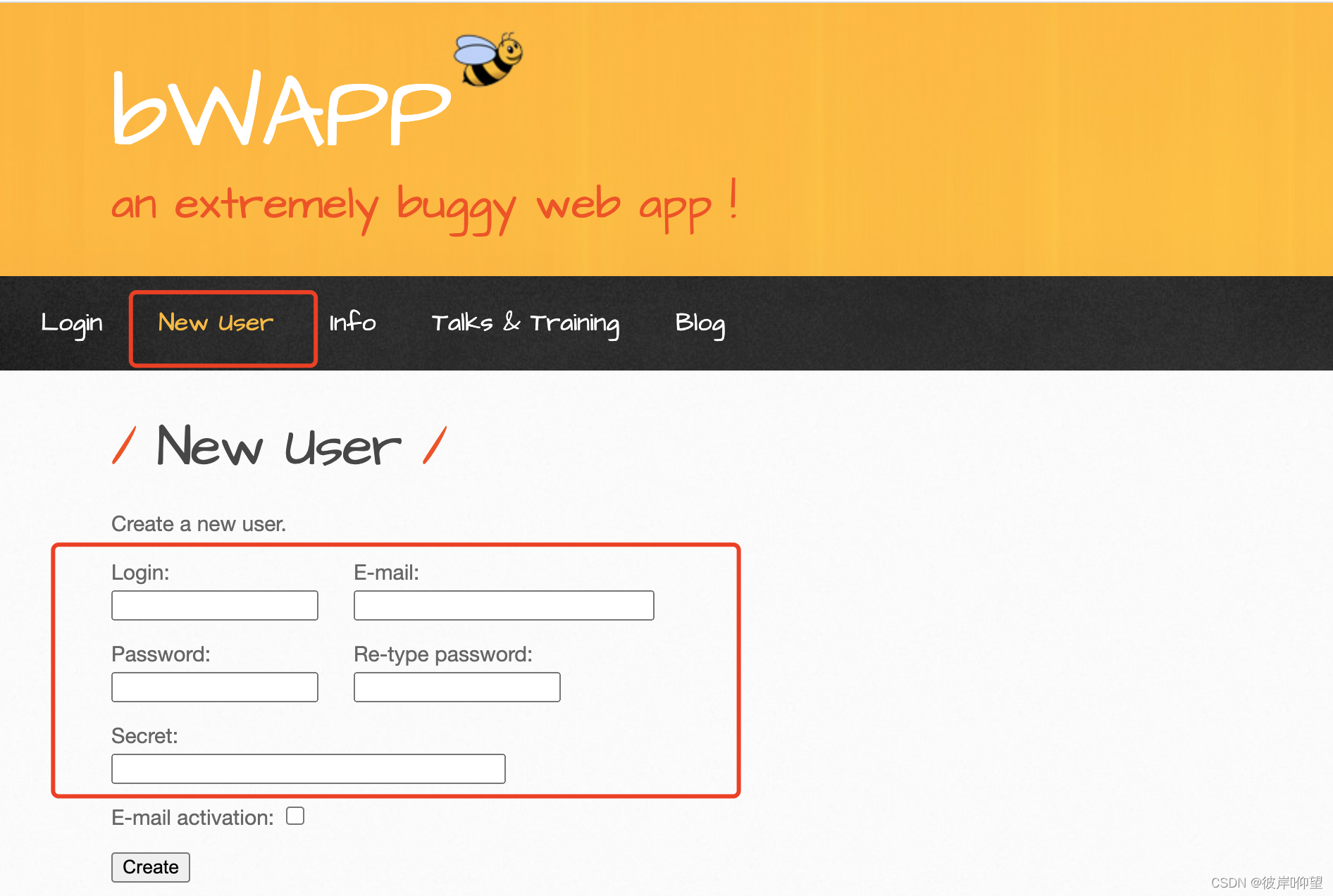 centos通过docker快速搭建bWAPP_bwapp靶场如何注册?CSDN博客
