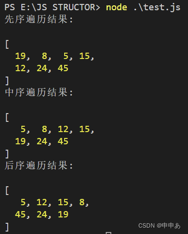 JS实现二叉排搜索树