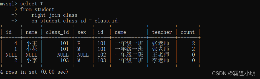 【MySQL联合查询】外连接查询详解