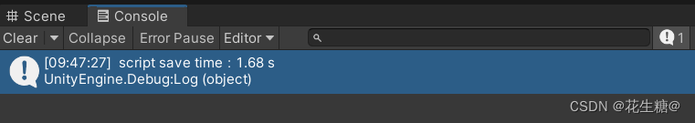 Unity 打印每次代码保存耗时