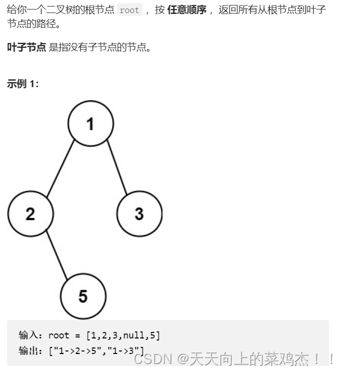 leetcode257. 二叉树的所有路径(java递归详解)